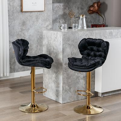 Swivel Bar Stools Set of 2 for Kitchen Counter Wood Legs Foot Rest