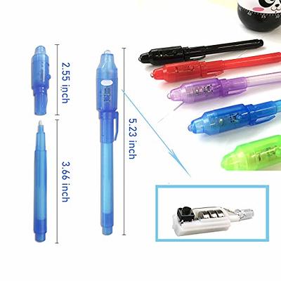 SCStyle Invisible Ink Pen,Spy Pen Marker Kid Pens for Writing Secret  Message Pen Valentines Day Easter Day Halloween Christmas Birthday Party  Bag Gift,Invisible Ink Pens with UV Light for Kids 7pcs 