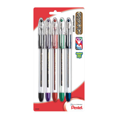 Pentel R.S.V.P. Ballpoint Pen, Fine Point, Blue, Pack of 24