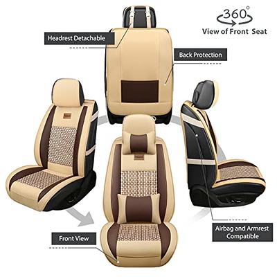 FREESOO Car Seat Cover, Leather Seat Covers Full Set Classic Breathable  Padded Automotive Seat Protector Most Sedan SUV Truck Universal with  Pillows (Khaki Brown) - Yahoo Shopping