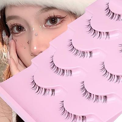 5 Pairs Manga Lashes, Makeup False Eyelashes, Wispy Anime False