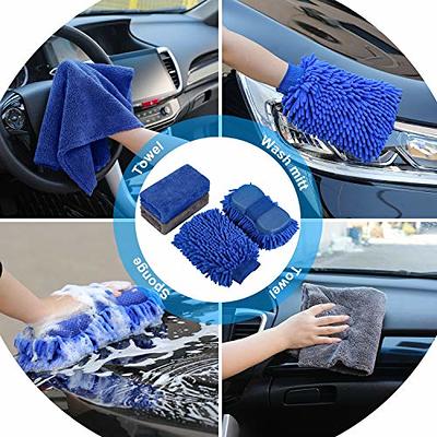 AUTODECO 22Pcs Car Wash Cleaning Tools Kit Car Detailing Set with Olive  Green Canvas Bag Collapsible Bucket Wash Mitt Sponge Towels Tire Brush  Window Scraper Duster Complete Interior Car Care Kit 