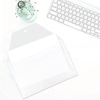 JAM PAPER Plastic Envelopes with Snap Closure - Letter Booklet - 9