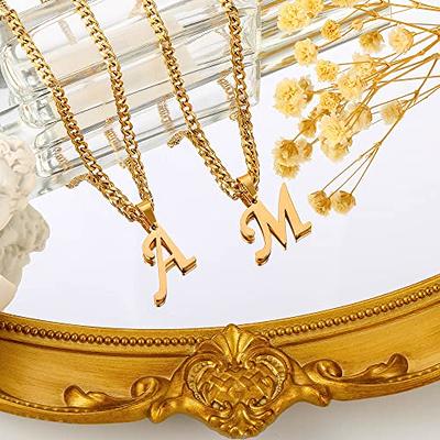 FISSEN Jewelry Layered Initial Necklaces for Women 14K Gold Plated Letter Necklace Dainty Gold Layering Necklaces for Women Trendy Initial Choker