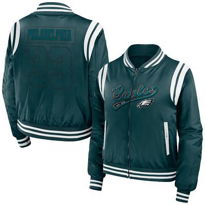 Philadelphia Eagles WEAR by Erin Andrews Women's Vintage Throwback  Windbreaker Full-Zip Jacket - Black