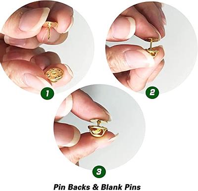80 Pairs Pin Backs with Blank Pins (10mm*9mm), TuNan Pin Backings