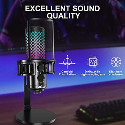 Bundle of HyperX QuadCast S – RGB USB Condenser Microphone for PC, PS4, PS5  and Mac, Anti-Vibration Shock Mount, 4 Polar Patterns, Pop Filter, Gain