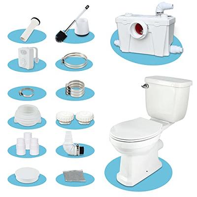 Macerating Toilet with 700 Watt Macerator Pump, Round Bowl and