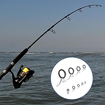 Sougayilang Mixed Size Fishing Rod Guides Tip Tops Repair Kit Ceramic Ring  Spinning Casting Fishing Rod Guides Fishing Tackle