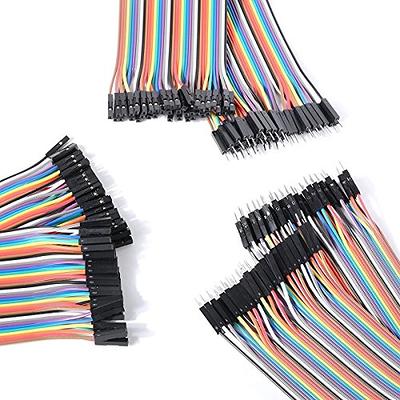 ZYAMY 10PCS 4P Dupont Line 4P Pins 2.54mm Pitch Female to Female Dupont  Cable Connector Multicolor Jumper Wire for Breadboard 20CM