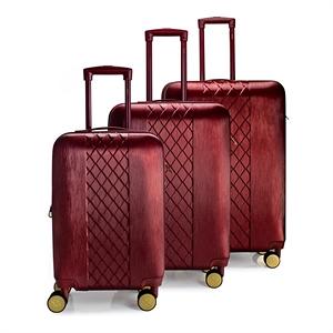 Badgley Mischka Essence 3-piece Plastic Luggage Set in Pink