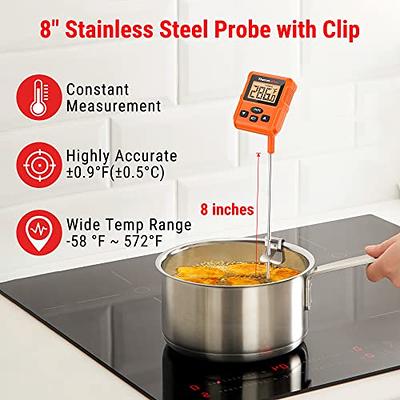 Candy Deep Fry Thermometer with Pot Clip 8 - Instant Read Food