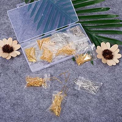 100Pcs Flat Head Pins for Jewelry Making 50mm Brass 20 Gauge Rose Gold