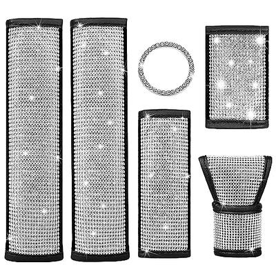 Luxury Rhinestones Crystal Green Car Seat Belt Cover Pad Armrest