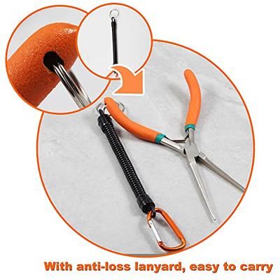 SPEEDWOX Long Reach Needle Nose Pliers with Serrated Jaws Bend