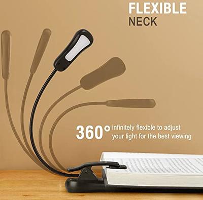 Cheap Rechargeable Book Light Mini 7 LED Reading Light 3-Level Warm Cool  White Flexible Easy Clip Lamp Read Night Reading Lamp In Bed