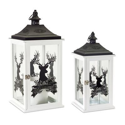 Melrose International LED Lighted Snowman Decor (Set of 2) at