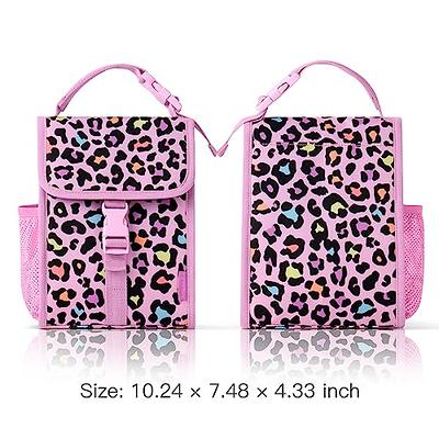 Choco Mocha Cheetah Lunch Box Kids for Girls Leopard-Pink