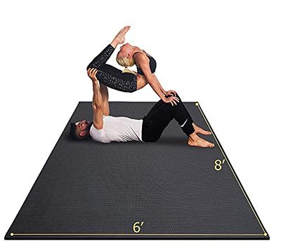 Gorilla Mats Premium Large Yoga Mat – 7' x 5' x 8mm Extra Thick & Ultra  Comfortable, Non-Toxic, Non-Slip Barefoot Exercise Mat – Works Great on Any