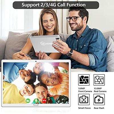 Android 13 Tablet, 2024 Latest 2 in 1 Tablet 10.1 Inch HD, 4G Cellular Tablet  with Keyboard, 64GB+4GB Storage, Octa-Core Processor, 2 Sim Slot, 13MP  Camera, Mouse/Stylus/GPS/WiFi/Bluetooth (Silver) - Yahoo Shopping