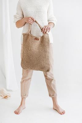 55cm Handmade canvas shopping bag, tote bag, extra large size