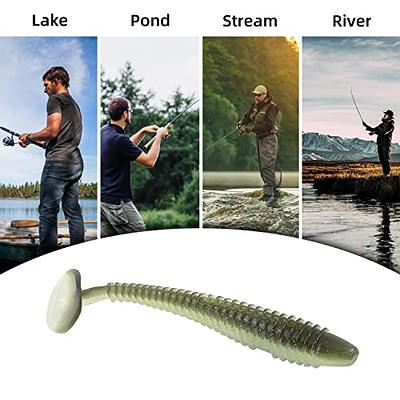 RUNCL Swimbaits Paddle 10/20/30/40PCS, 5/4/3/2 Inchs Paddle Tail, Soft Lure  for Trout Crappie Bass, Durable Plastic Bait Swimmer for Saltwater/ Freshwater, Fishing Lover's Gift - Yahoo Shopping