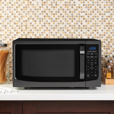 Hamilton Beach 1.1 cu. ft. Countertop Microwave Oven, 1000 Watts, Black  Stainless Steel 