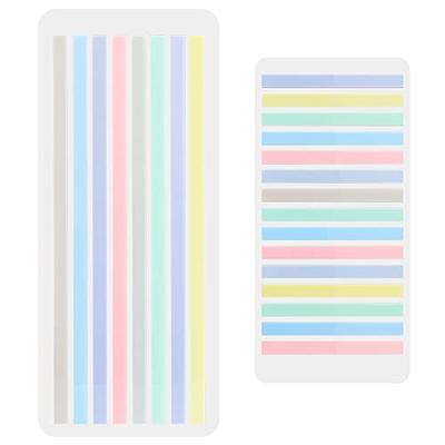 Pastel Rainbow Sticky Notes With Case - Stripes, Page Markers For