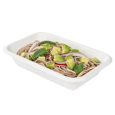 Restaurantware Pulp Safe No PFAS Added 8 Ounce Salad Bowls, 100 Disposable Bowls - Lids Sold Separately, Sustainable, White Bagasse Bowls, Freezable