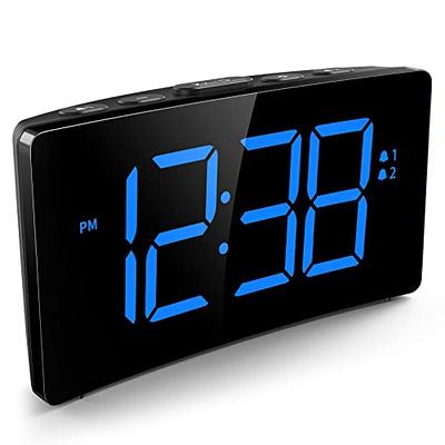 Mudder 3 Pack 24 Hours Magnetic Kitchen Timers with Digital Alarm Clock  Timer, Loud Alarm and Big Screen (Black)