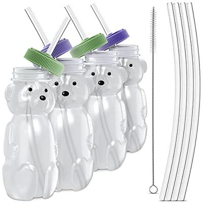 Honey Bear Straw Cups (3-Pack); 8-Ounce Therapy Sippy Bottles w