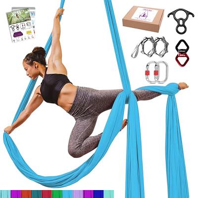 Ableme Aerial Yoga Silks 9 Yards Hammock Kit (low-medium Stretch) for Aerial  Dance, Flying Yoga, Yoga Starter Kit with Hardware Set - Swing for All  Levels, Suit for 8-13 ft Ceiling Height (