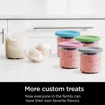 Ice Cream Pint Container with Silicone Lid Replacement for Ninja