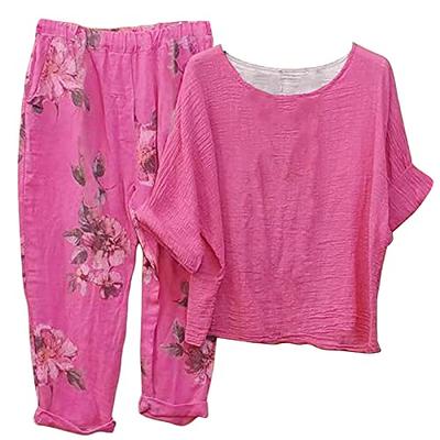 Womens Linen Pajama Set for Summer