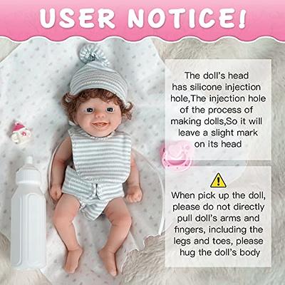 BABESIDE Reborn Baby Dolls Silicone Full Body 12 Inches Solid Platinum  Silicone Baby Doll Sleeping Premiee Girl Realistic-Newborn Baby Dolls for  Kids