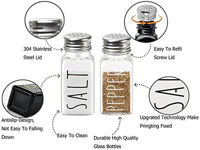  Salt and Pepper Shakers Glass Set (Clear): Home & Kitchen