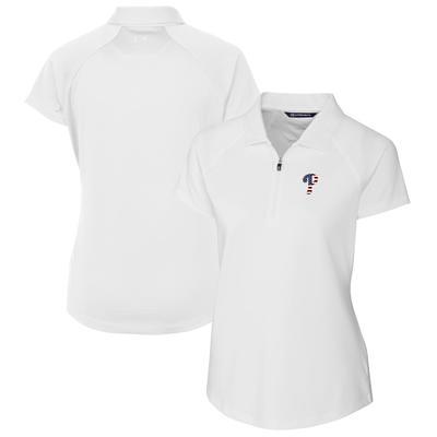 San Francisco 49ers Cutter & Buck Women's Throwback Logo Forge Stretch  Sleeveless Polo - Black