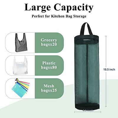 1pc Plastic Bag Holder, Mesh Hanging Storage Dispenser, Foldable,  Breathable, Washable Hanging Mesh Garbage Bag Organizer For Plastic Bag  Storage, Kitchen Supplies