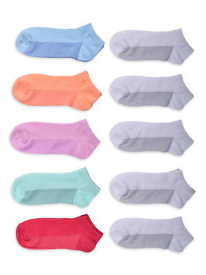 No Boundaries Women's Low-Cut Socks, 10-Pack, Sizes 4-10