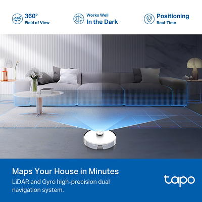 TP-Link Tapo RV30C Plus Wi-Fi Robot Vacuum, LiDAR Navigation + Smart Auto-Empty  Dock, 4200PA Hyper Suction, Perfect For Carpets, Hard Floor, and Pet Hair -  Yahoo Shopping