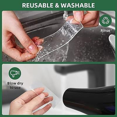 Nano Double Sided Tape Heavy Duty for Walls (3.3FT), Removable Mounting  Tape, Traceless Strong Sticky Wall Tape Poster Tape, Washable Transparent  Strips Carpet Tape for Household 