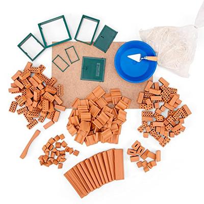 200 Pcs Mini Bricks Miniature Clay Bricks DIY Landscaping Accessories Sand  Table Bricks 