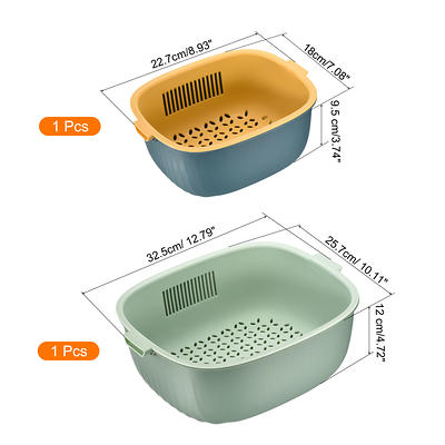 Unique Bargains Food Strainer And Kitchen Colander Set Plastic