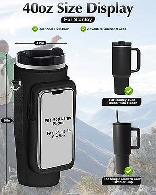 Water Bottle Carrier With Phone Pocket For Stanley Quencher 40 Oz Tumbler  With Handle, Stanley Cup Accessories For Travelling Hiking