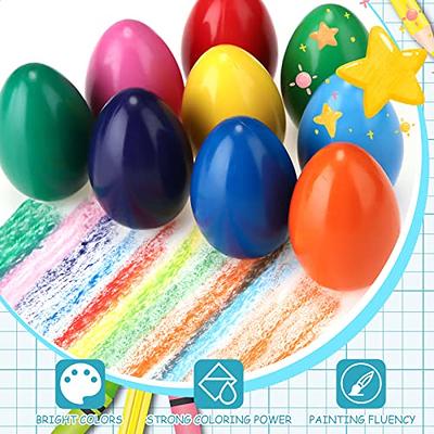 Spakon 9 Colors Toddler Crayons Egg Crayons Palm Grasp Crayons