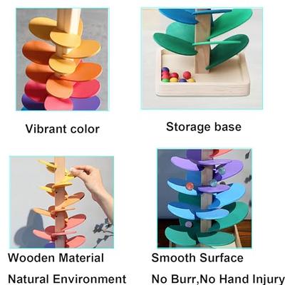 Rainbow Musical Tree Building Blocks Toy Ball Drop Toy for Kids