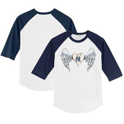 New York Mets Tiny Turnip Women's Fastball 3/4-Sleeve Raglan T