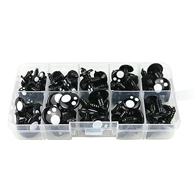 100pcs 10mm Eyeball Doll Accessories Black Plastic Plush Safety