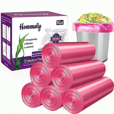  Teivio 2 Gallon 120 Counts Strong Trash Bags Garbage Bags, Bathroom  Trash Can Bin Liners, Plastic Bags for home office kitchen, Pink : Health &  Household