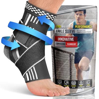 Bracoo Ankle Support Brace For Men & Women, Adjustable Compression Sleeve  Strap Wrap, Sprain, Arthritis, Pain Relief, Sports Injuries and Recovery